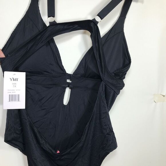 YMI Women's  Black Open Back One Piece swimsuit Size 3xl - Picture 9 of 9